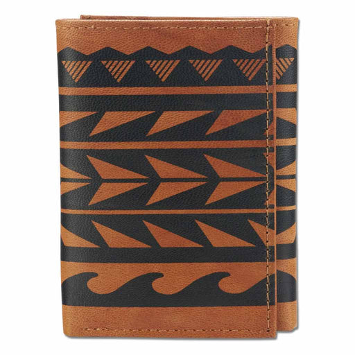 Hawaiian tattoo Trifold Wallet - Art "Maka Ihe" by Keahi Raikes NA KOA