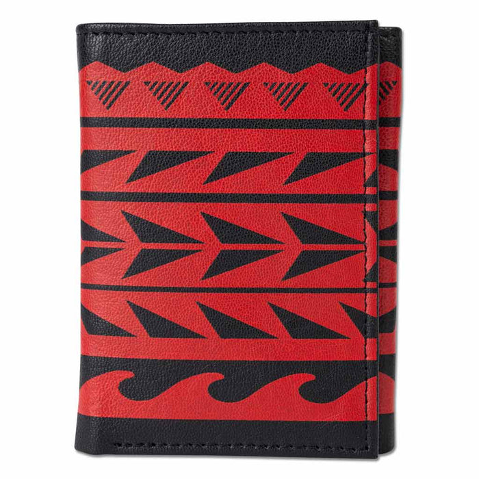Hawaiian tattoo Trifold Wallet - Art "Maka Ihe" by Keahi Raikes NA KOA