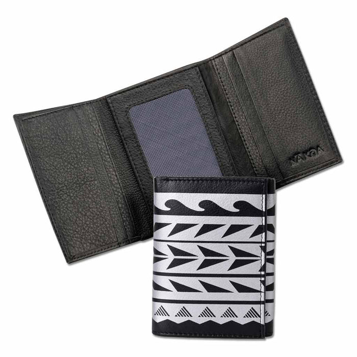 Hawaiian tattoo Trifold Wallet - Art "Maka Ihe" by Keahi Raikes NA KOA
