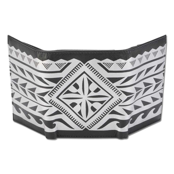 Hawaiian tattoo Trifold Wallet - Art "Maka Ihe" by Keahi Raikes NA KOA