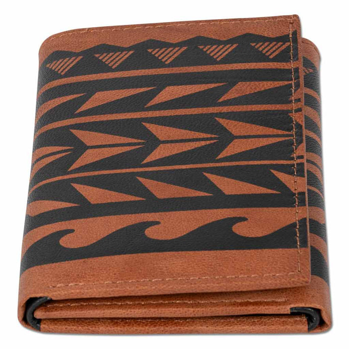 Hawaiian tattoo Trifold Wallet - Art "Maka Ihe" by Keahi Raikes NA KOA