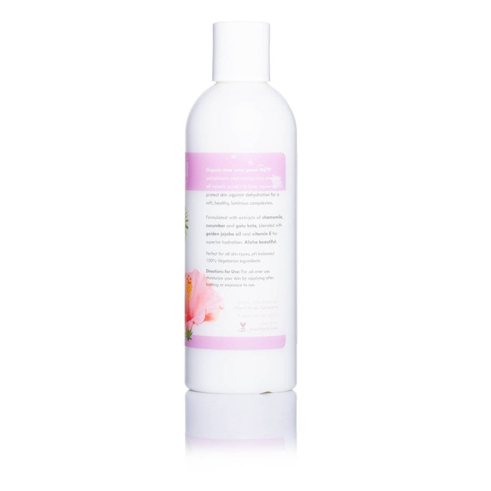 Hibiscus Body Lotion w/ Avocado Oil, Cucumber & Vit. E, 8 oz Maui Soap Co.