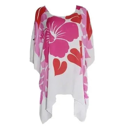 Hibiscus Floral Print Poncho Dress DK Hawaiian Collection
