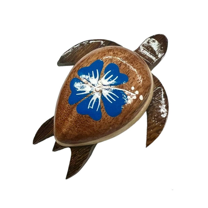 Hibiscus Shell Wooden Honu Magnet DK Hawaiian Collection