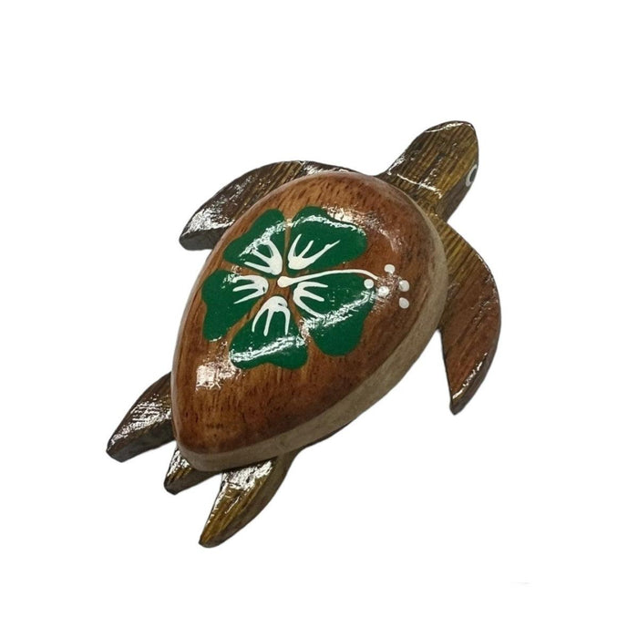 Hibiscus Shell Wooden Honu Magnet DK Hawaiian Collection