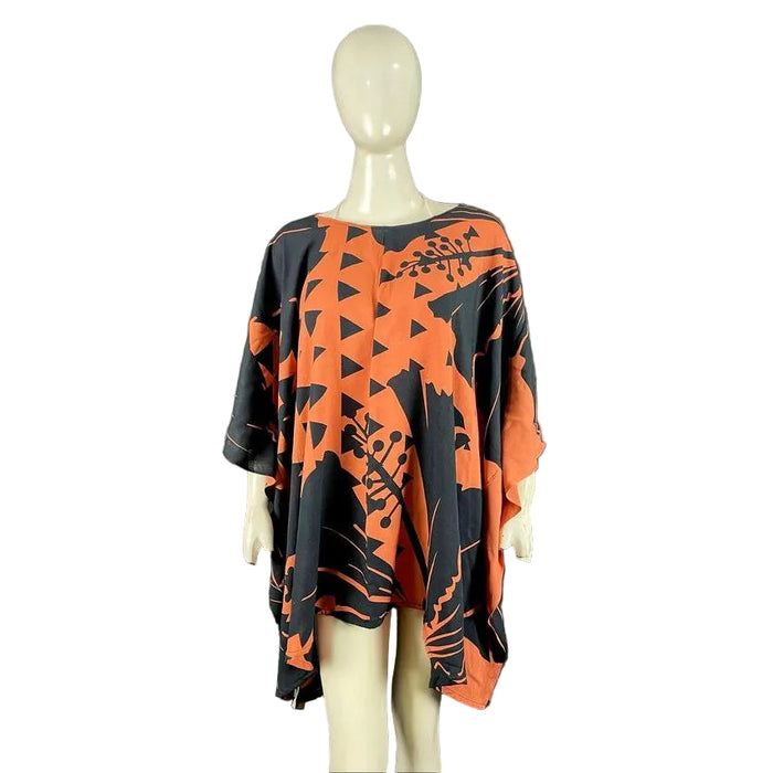 Hibiscus Triangle Tunic - Chili Oil/Black Casual Movements Inc.