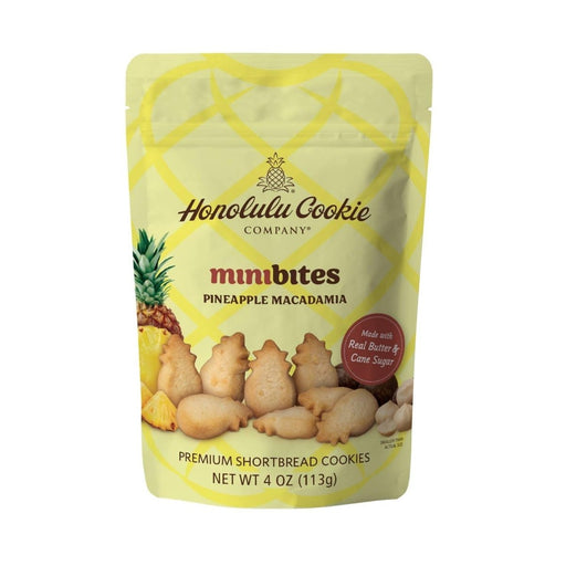 Pineapple Macadamia Minibites Shortbread Cookies 4oz. Honolulu Cookie Company