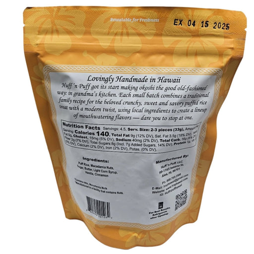 Huff'n Puff Cinnamon Mac Nut - Food - Leilanis Attic