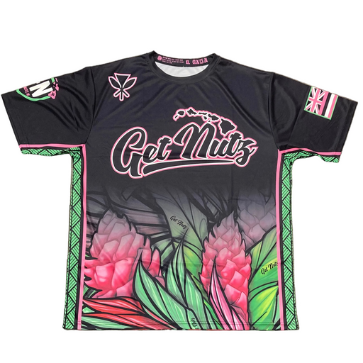 Get Nutz Hawaii, Script Ginger Sublimated Jersey - Adult Get Nutz Hawaii