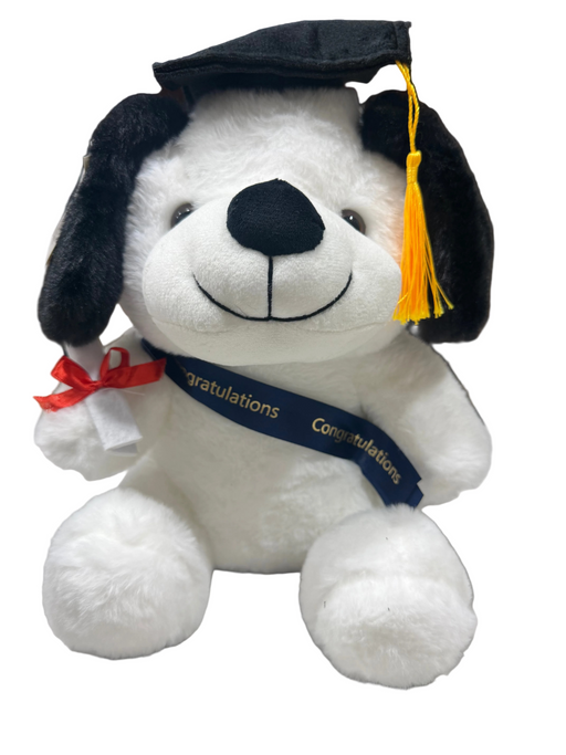 Graduation Dog Plush w/ Congratulations Sash Leilanis Attic