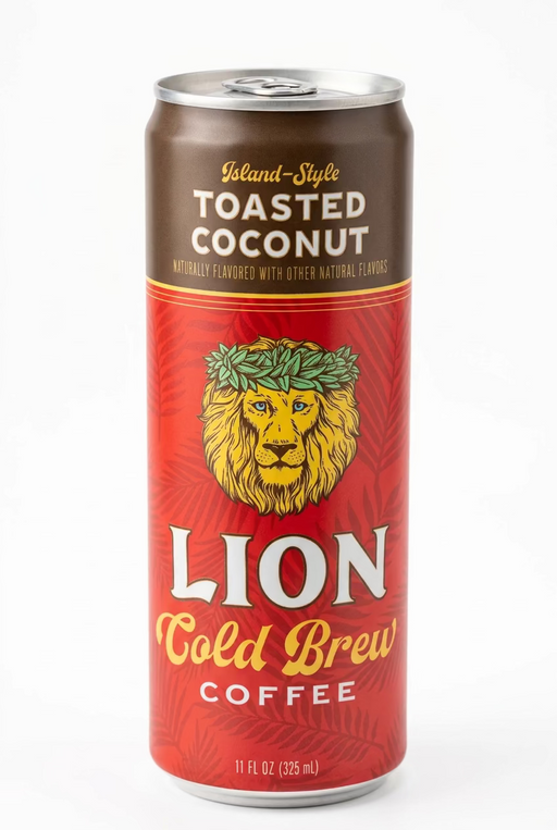 Lion Cold Brew - Toasted Coconut, 11oz RTD Can Hawaii Coffee Company
