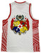 Tonga Sublimation Tank - White/Red Leilanis Attic