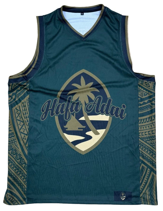 Guam Hafa Adai Seal - Hunter Green Leilanis Attic