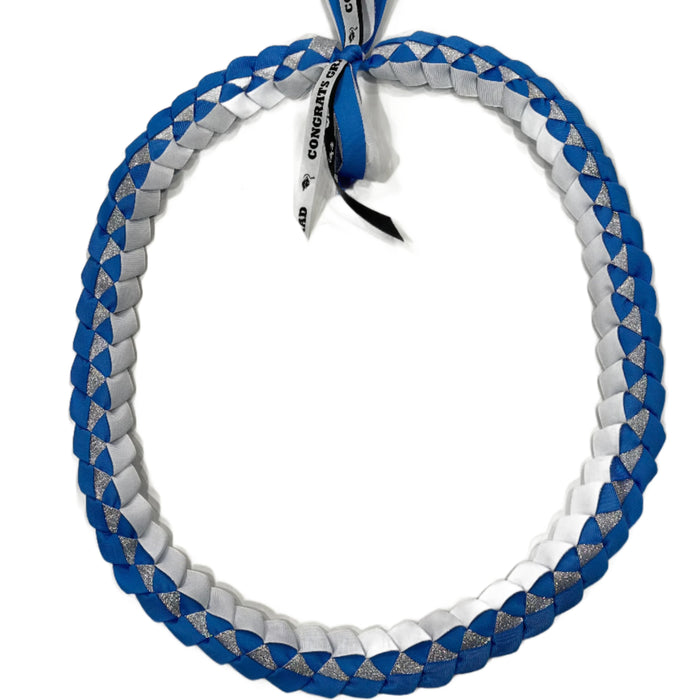 Class of 2024 Ribbon Lei, Blue and White