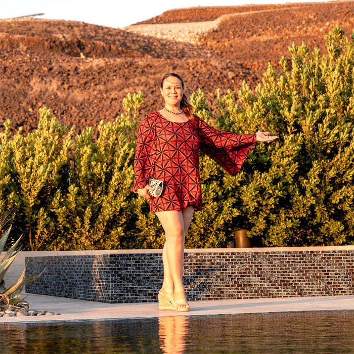 Island Edge Designs "Manuia" Women's Mini Dress - Aloha Dress - Leilanis Attic