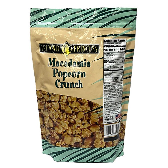 Island Princess Macadamia Popcorn Crunch 16 oz. - Food