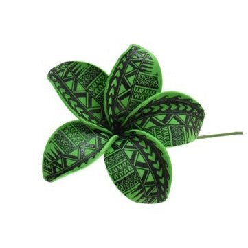 Island Style Tribal Print Plumerias Flower Hair Stick - Hair Claws & Clips - Leilanis Attic