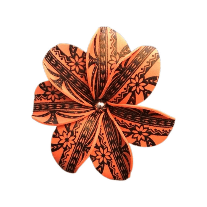 Island Tattoo With Plumeria Flower Hair Stick - Hair Accessories