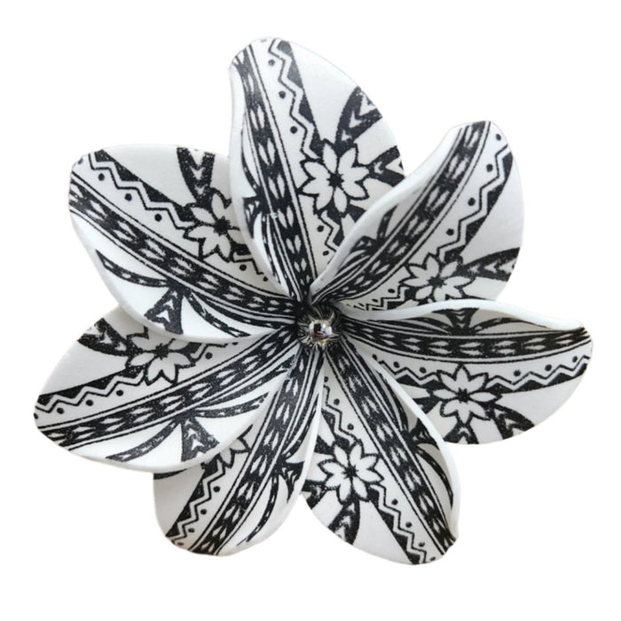 Island Tattoo With Plumeria Flower Hair Stick - Hair Accessories