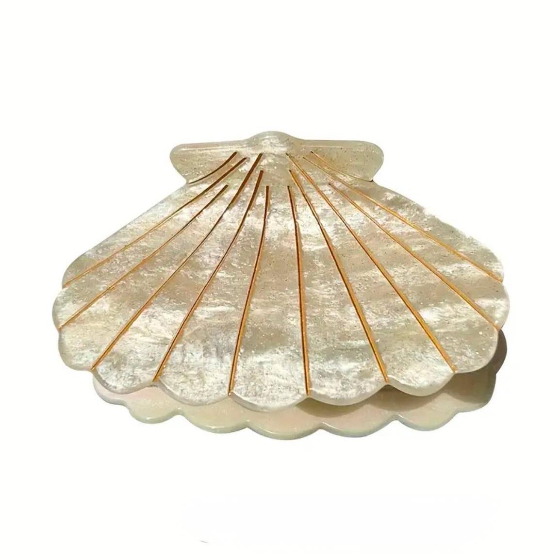 Ivory Clam Shell Claw Clip — Leilanis Attic