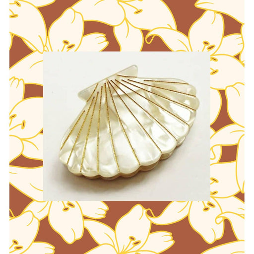 Ivory Clam Shell Claw Clip The Coconut Collective