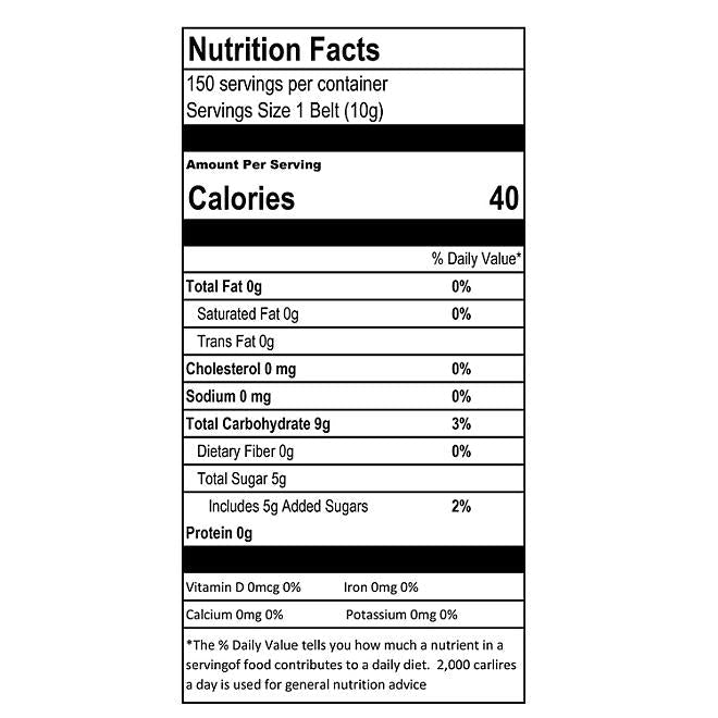 Sour Lychee Belts 3.3 lbs. - Food