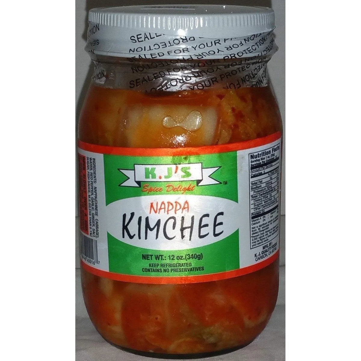 KJ's Napa Kim Chee 12oz — Leilanis Attic