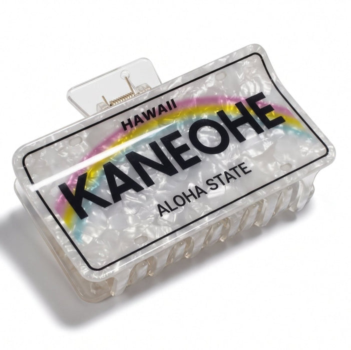 Hawaii State License Plate Hair Claw Leilanis Attic