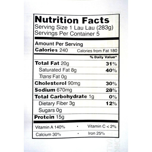 Keoki's Sweet Potato and Pork Laulau 3pk 30oz Hosoda