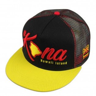 #Kona, Red Meshback Hat KC Hawaii