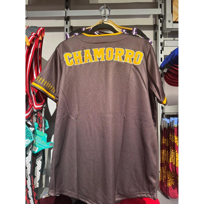 Kua Guam Brown and Gold Baseball Jersey - Baseball Jersey