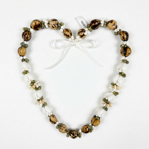 Kukui Nut and Mongo Shell Lei DK Hawaiian Collection