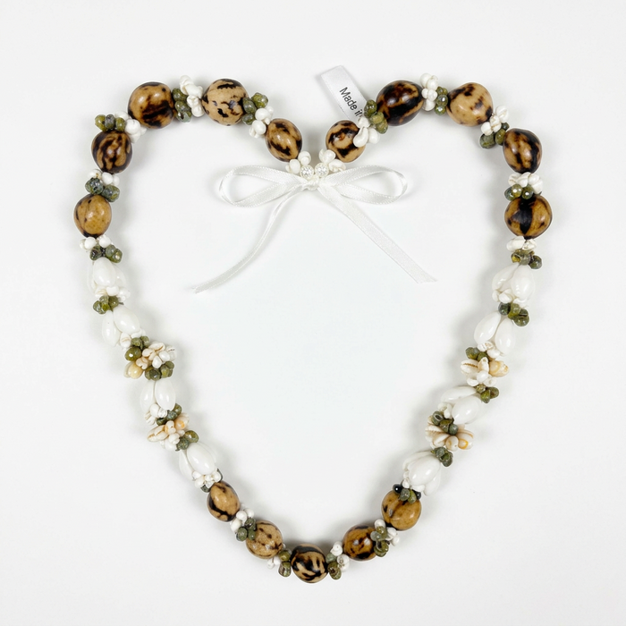 Kukui Nut and Mongo Shell Lei DK Hawaiian Collection