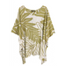 "Kupukupu Fern" Turtle Bay Tunic Dress, Cloud Dancer/Green Olive Casual Movements Inc.