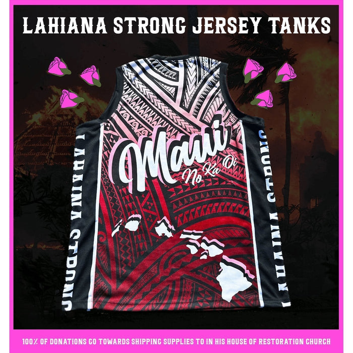 Lahaina Strong Donation Jersey Tank Tops - Tank - Mens