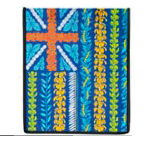 Large Eco (Non-Insulated) Bag, Leihae Navy Tropical Paper Garden LLC
