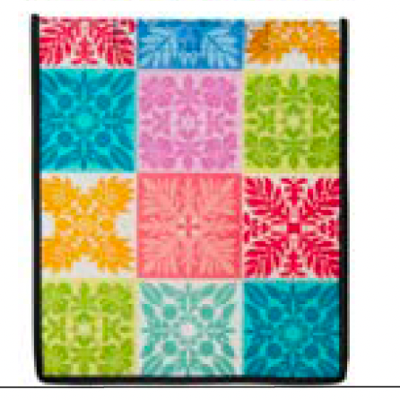 Large Eco (Non-Insulated) Bag, Quilted Aloha Rainbow Tropical Paper Garden LLC