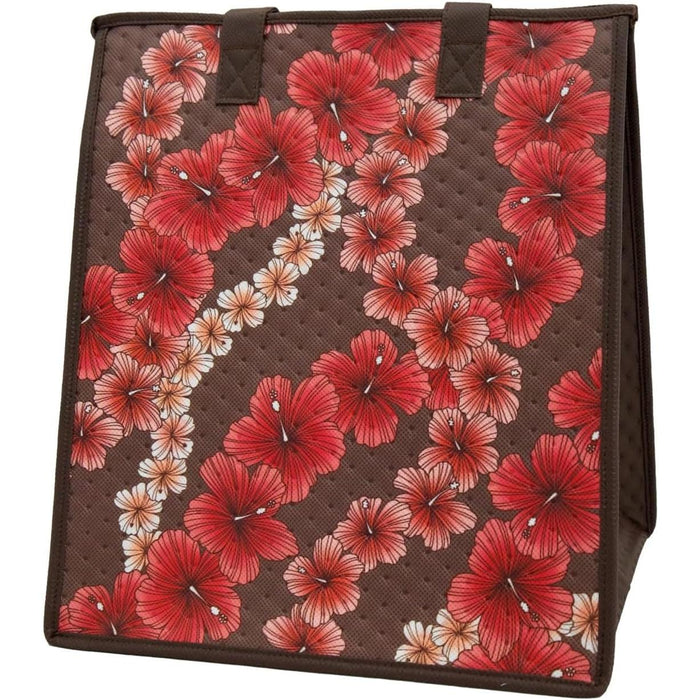 Large Insulated Cooler Bag, Bonbon Brown Tropical Paper Garden LLC