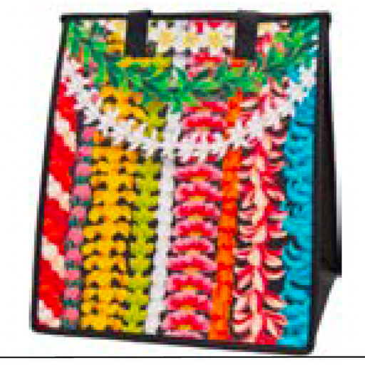 Large Insulated Cooler Bag, Lei-surely Black Tropical Paper Garden LLC