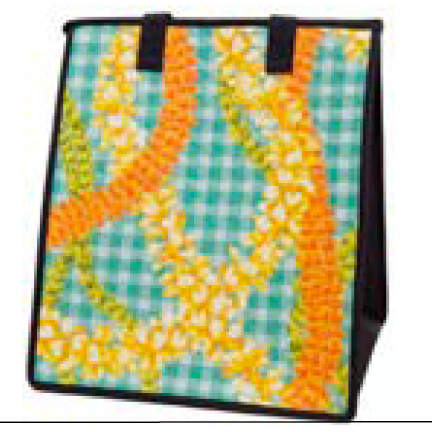Large Insulated Cooler Bag, Nahelei Green Tropical Paper Garden LLC