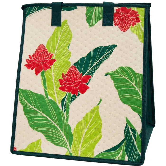 Large Insulated Cooler Bag, Torch Echo Cream Lrg Tropical Paper Garden LLC