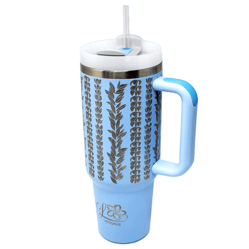 Laser Engraved 40oz Stanley Dupe - Puakenikeni Wrap - Stanley Dupe