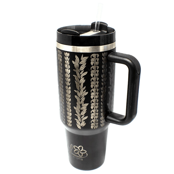 Laser Engraved 40oz Stanley Dupe - Puakenikeni Wrap - Stanley Dupe