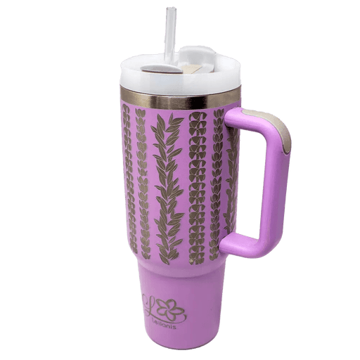 Laser Engraved 40oz Stanley Dupe - Puakenikeni Wrap - Stanley Dupe