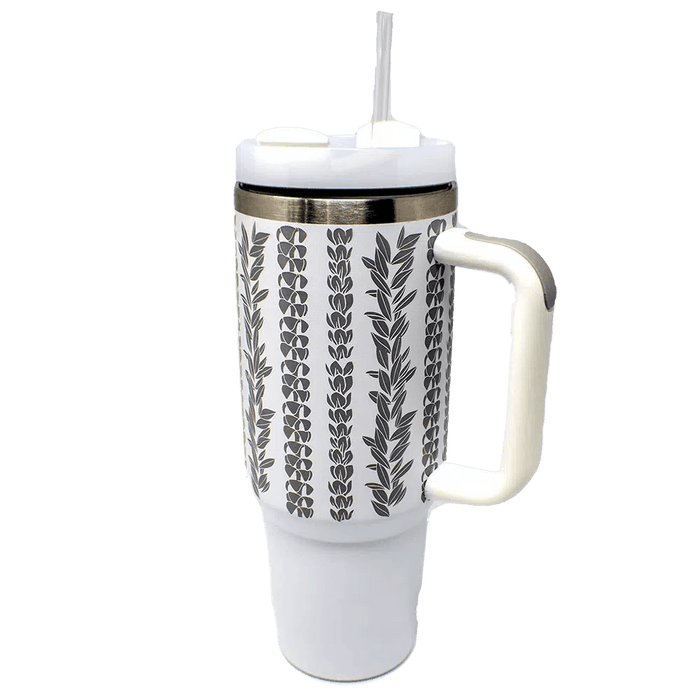 Laser Engraved 40oz Stanley Dupe - Puakenikeni Wrap - Stanley Dupe