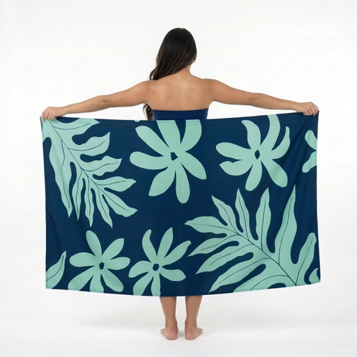 Lauae Leaf And Monstera Pareo, Blue/Green Casual Movements Inc.