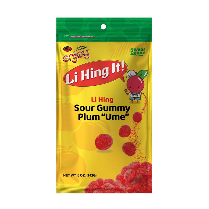 Li Hing It! Sour Gummy Plum "Ume" 5oz Enjoy