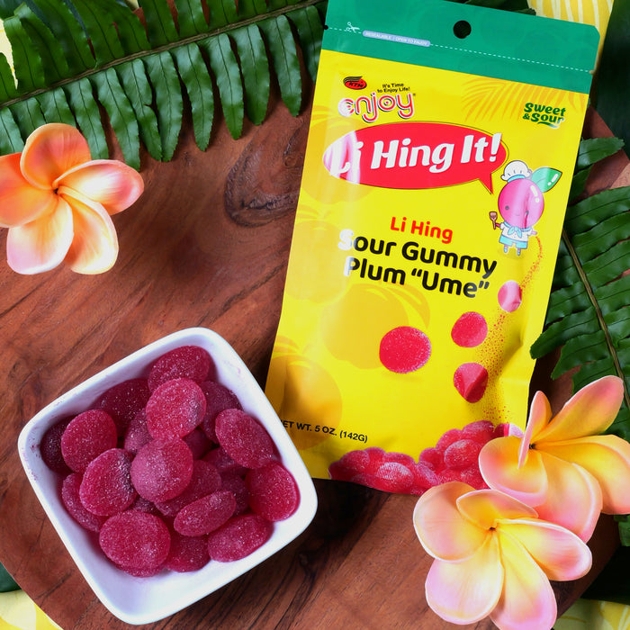 Li Hing It! Sour Gummy Plum "Ume" 5oz Enjoy