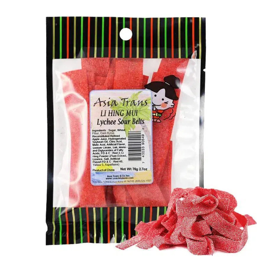 Li Hing Mui Lychee Gummy Strips – Sweet & Sour Hawaiian