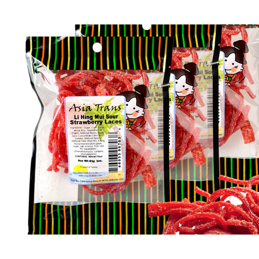 Li Hing Mui Sour Strawberry Laces Leilanis Attic